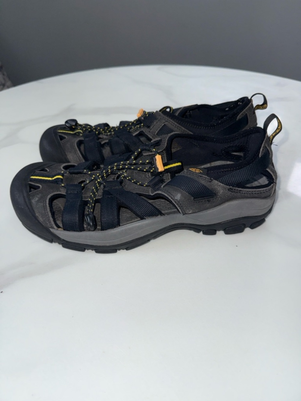 Keen Black with Orange Tread Outdoor Sandals